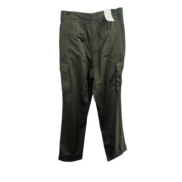 Scotch And Soda Faye High-Rise Tapered Leg Satin Cargo Pant Women's Large NEW - Picture 6 of 16